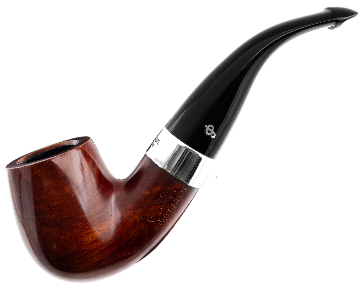 Irish Seconds Smooth Bent Billiard with Silver Band P-Lip (2) (9mm)