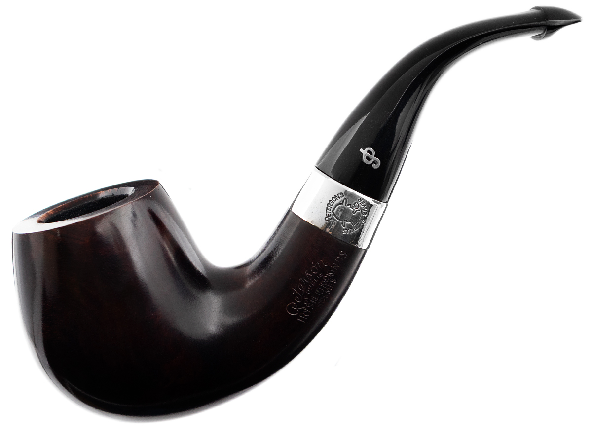 Irish Seconds Smooth Bent Billiard with Silver Band P-Lip (2)