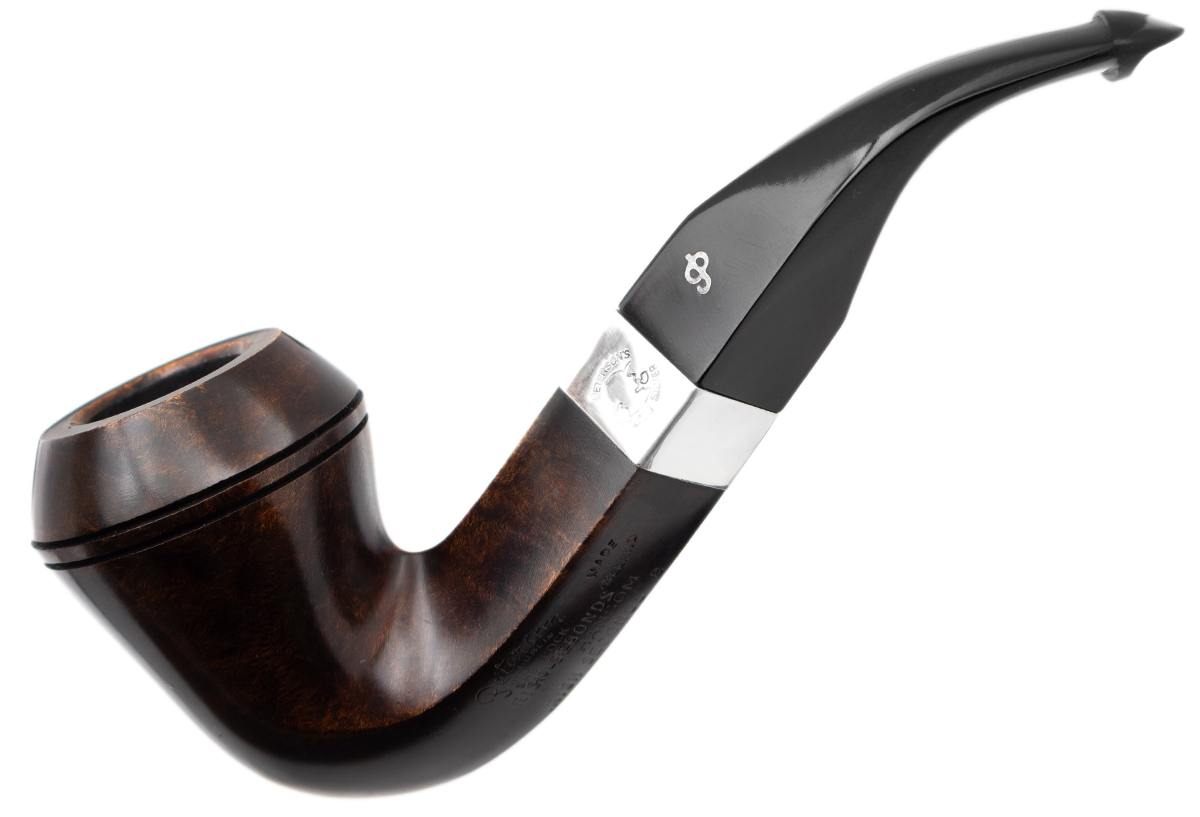 Irish Seconds Smooth Bent Bulldog with Silver Band P-Lip (2)