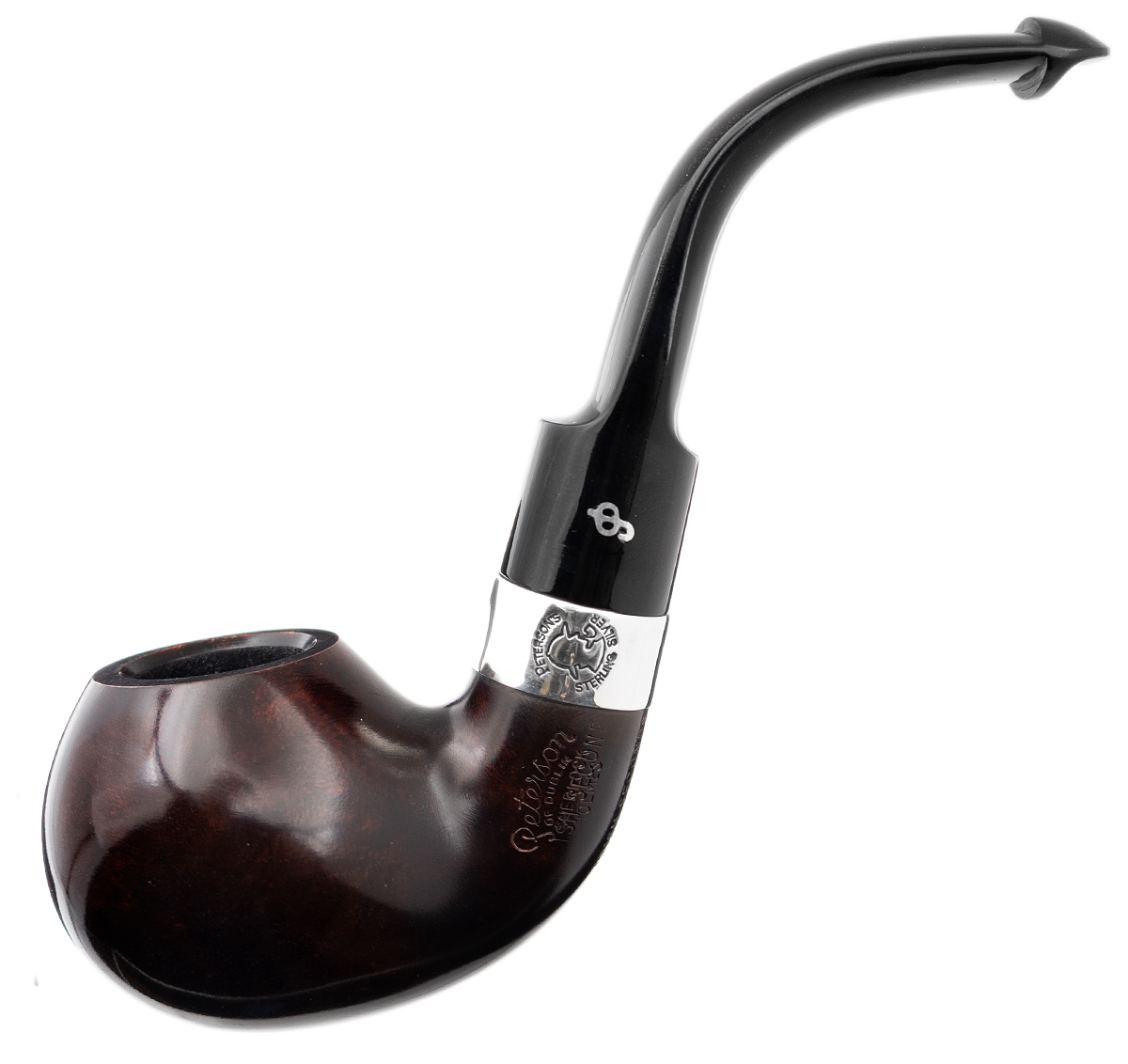 Irish Seconds Smooth Bent Apple with Silver Band P-Lip (2)