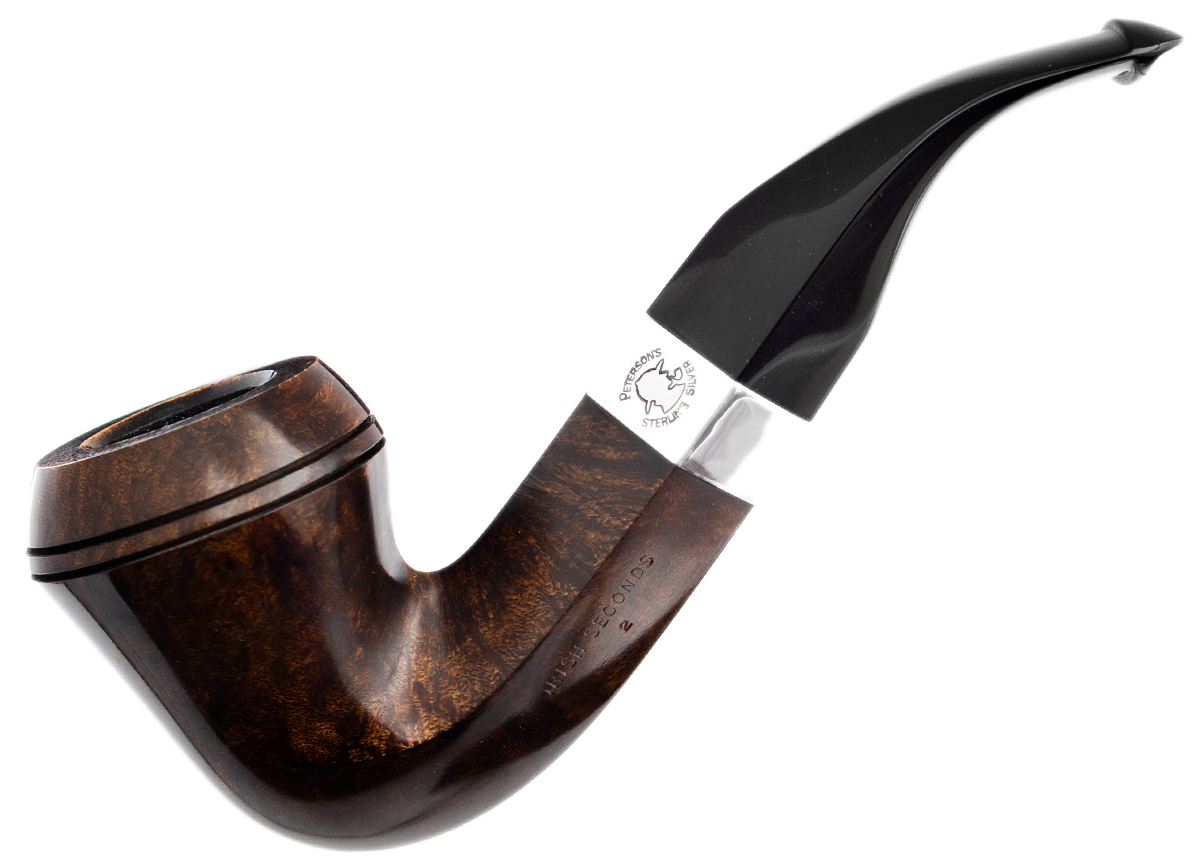 Irish Seconds Smooth Bent Bulldog with Silver Band P-Lip (2)