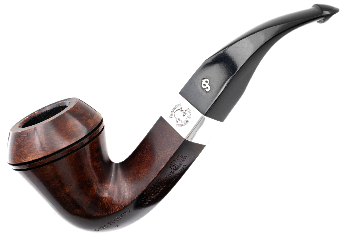 Irish Seconds Smooth Bent Bulldog with Silver Band P-Lip (2)