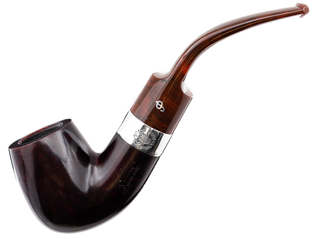 Irish Seconds Smooth Bent Billiard with Silver Band Fishtail (2)