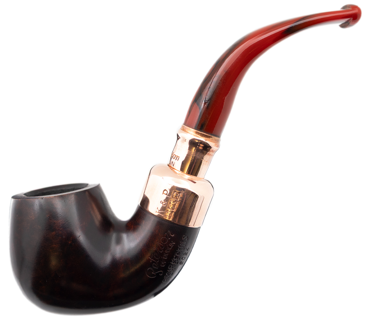 Irish Seconds Smooth Bent Billiard with Copper Spigot Fishtail (2)
