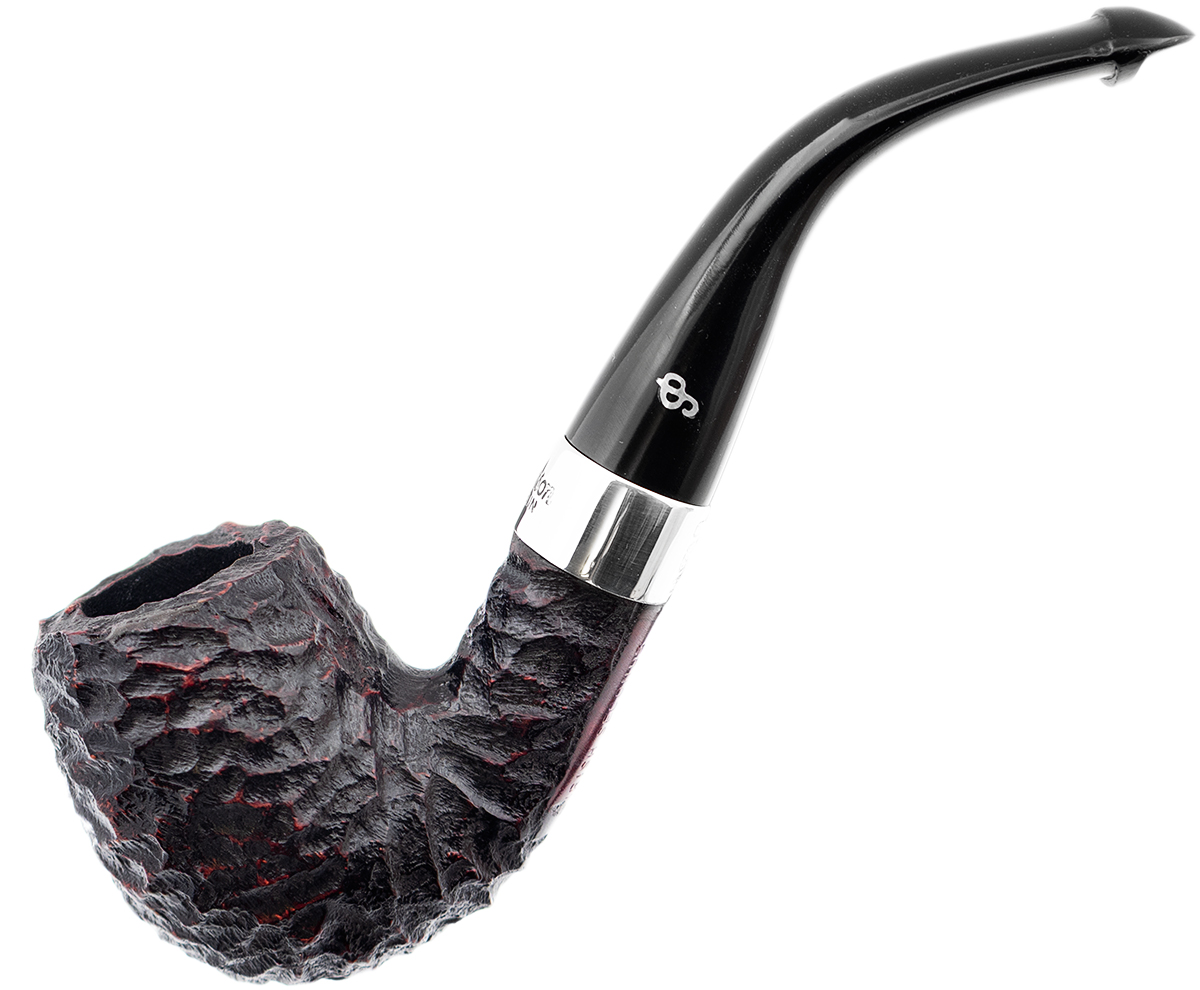 Irish Seconds Rusticated Bent Billiard with Silver Band P-Lip (2)