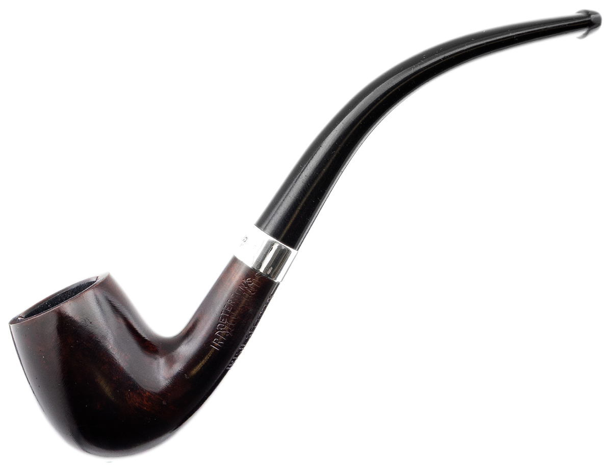 Irish Seconds Smooth Bent Billiard with Silver Band Fishtail (3)