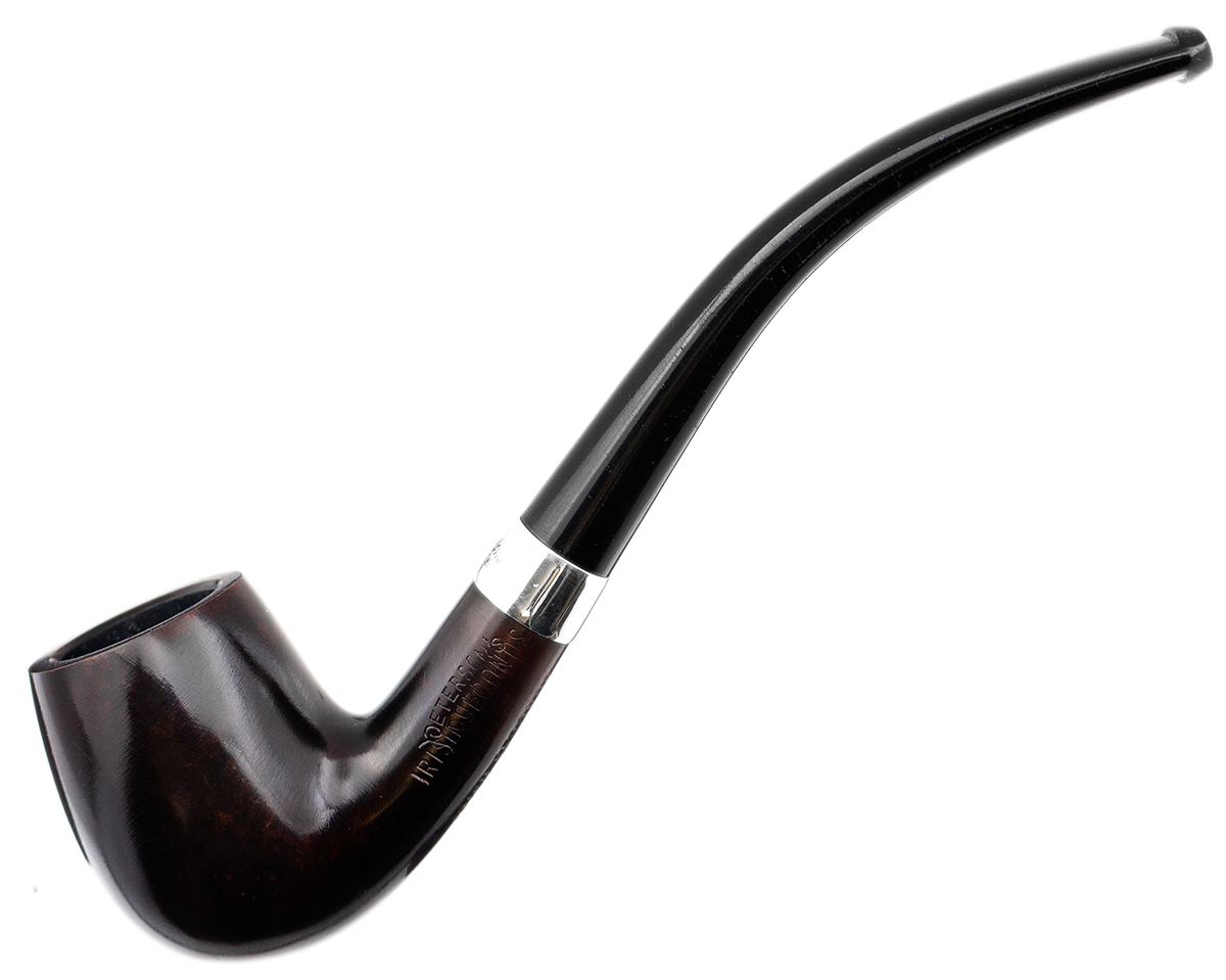 Irish Seconds Smooth Bent Billiard with Silver Band Fishtail (3)