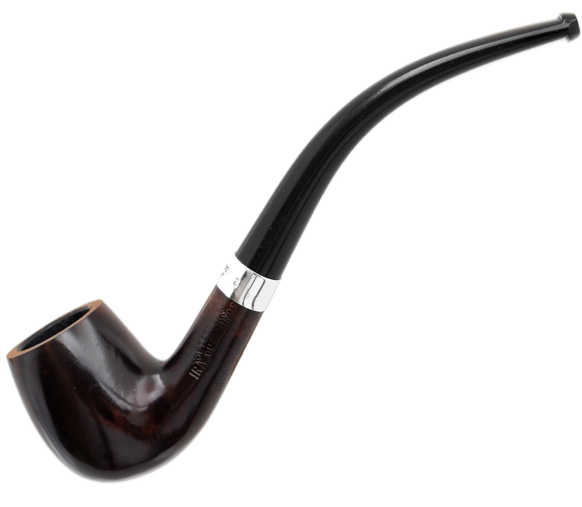 Irish Seconds Smooth Bent Billiard with Silver Band Fishtail (3)