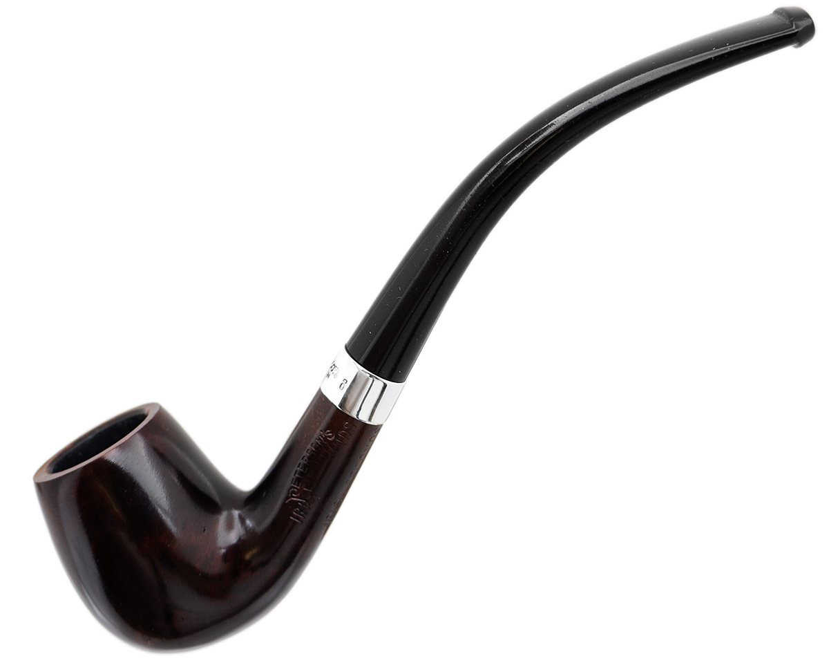 Irish Seconds Smooth Bent Billiard with Silver Band Fishtail (3)