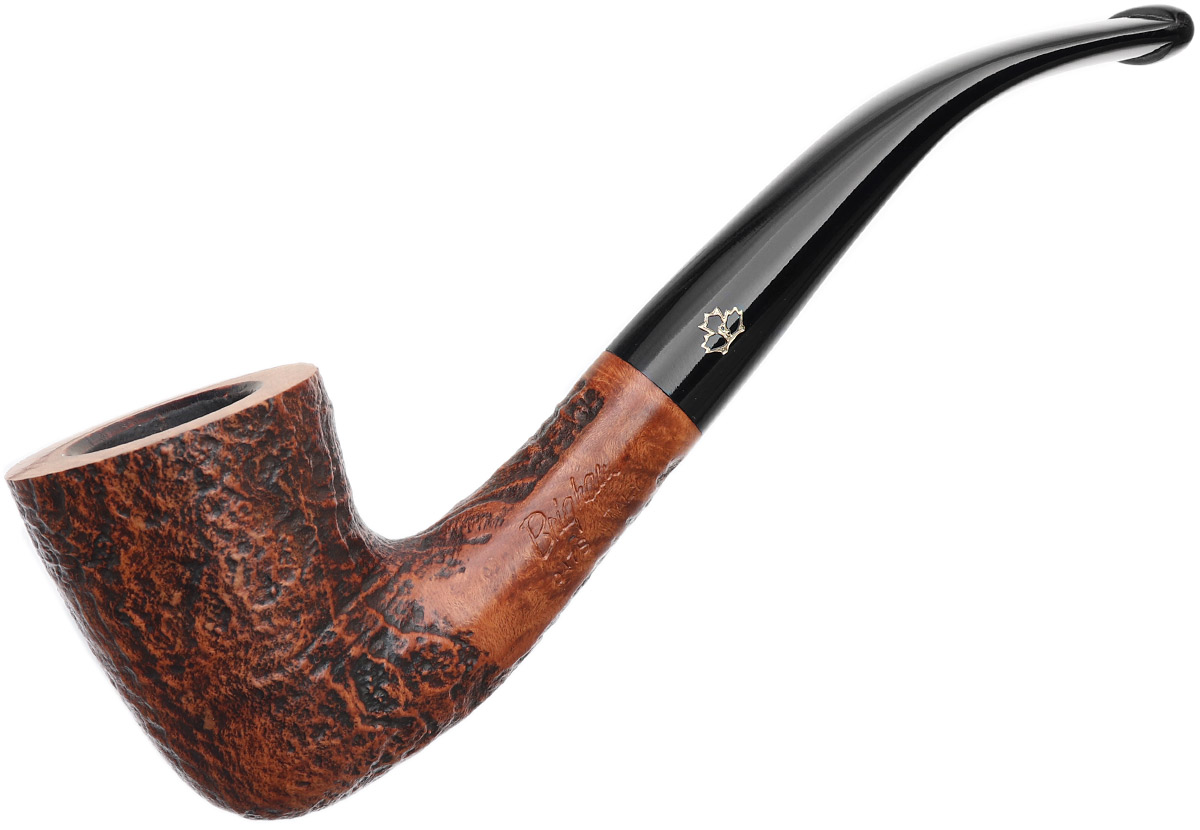 New Tobacco Pipes Brigham System Sandblasted (047S) (Rock Maple