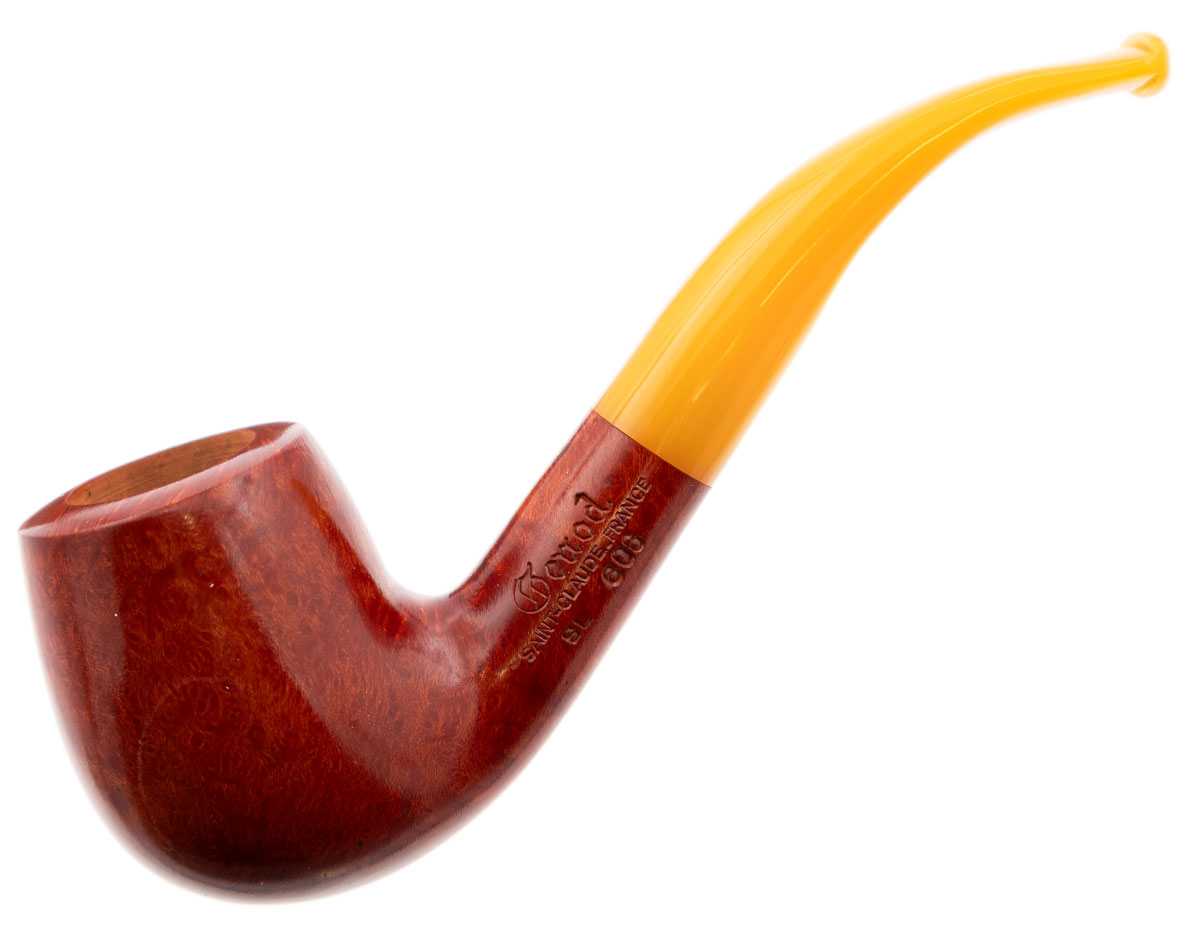 Genod Soleil Levant Smooth Bent Billiard with Yellow Lucite (606)