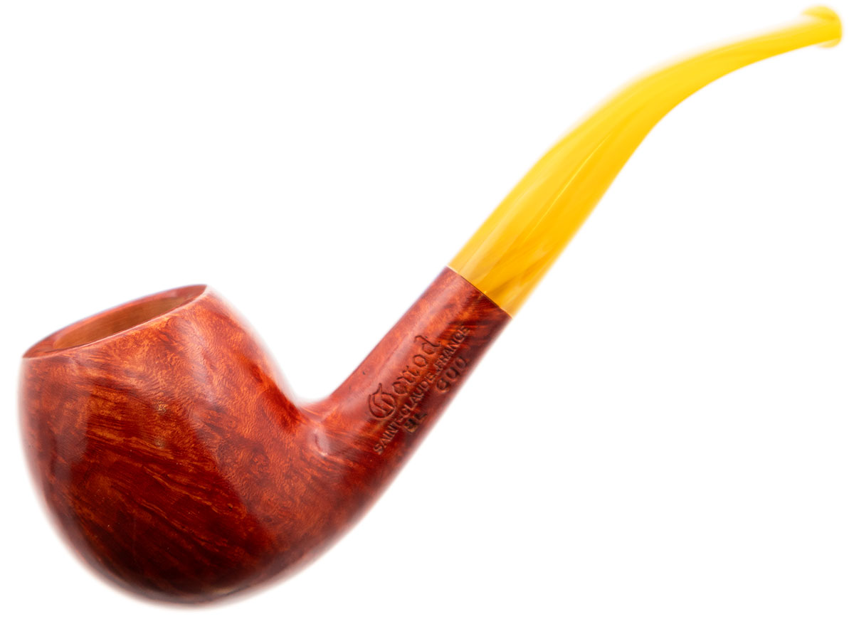 Genod Soleil Levant Smooth Bent Apple with Yellow Lucite (600)
