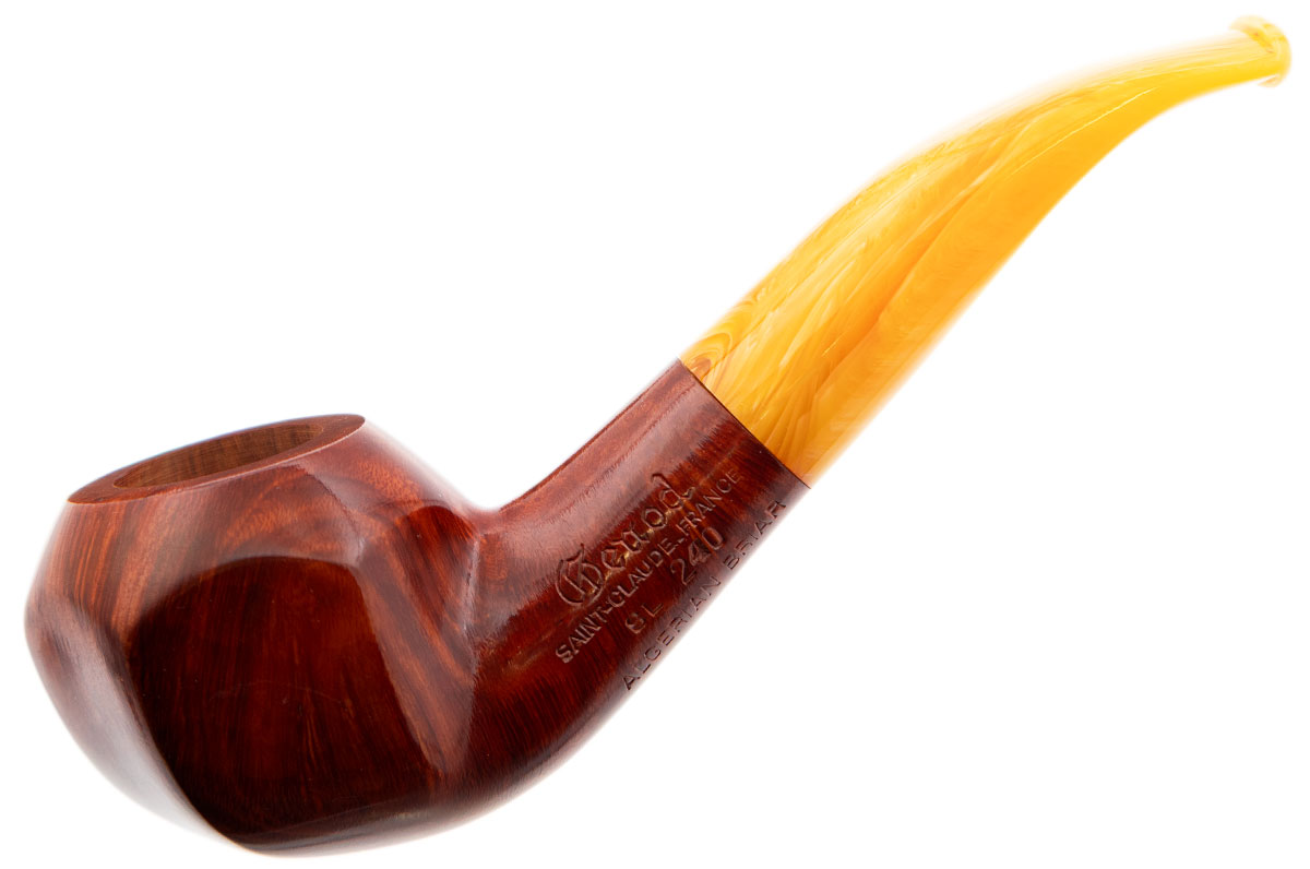 Genod Soleil Levant Smooth Paneled Rhodesian with Yellow Lucite (240)