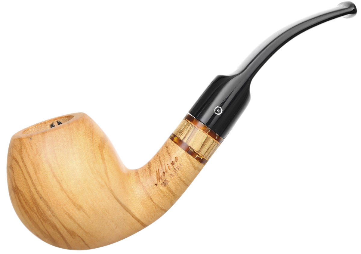 Molina Zebrano Olivewood Bent Apple (9mm)