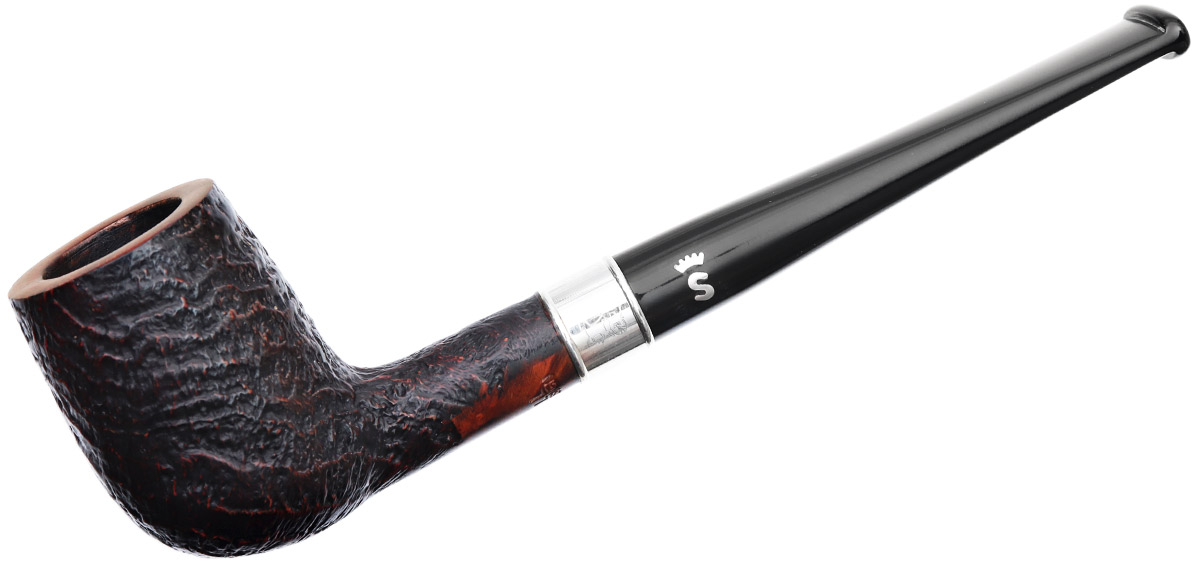 Danish Estates Stanwell Sandblasted Billiard with Silver (107) (024/150) (post-2010)