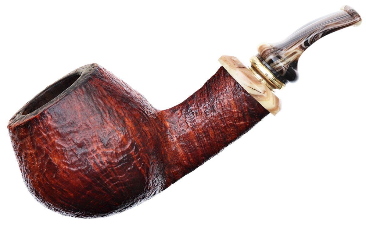 Estate Tobacco Pipes: Danish Estates Neerup Structure Sandblasted Bent ...