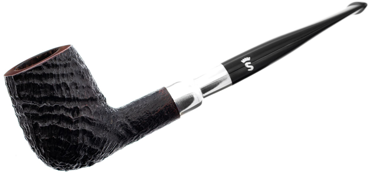 Danish Estates Stanwell Sandblasted Billiard with Silver