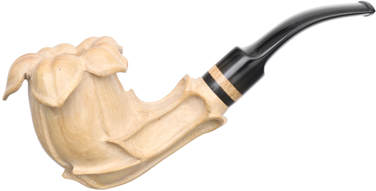 Misc. Estates Jan Pipes Boxwood Carved Tulip (Unsmoked)