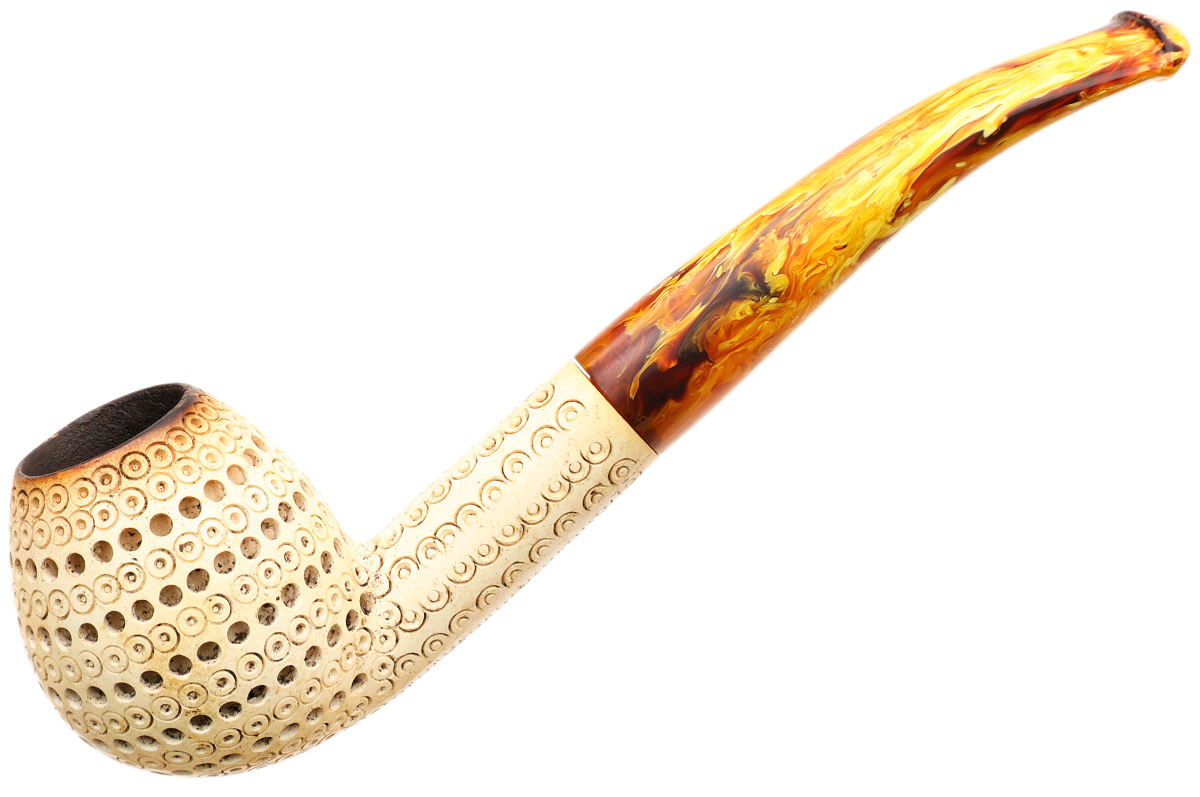 Misc. Estates Unknown Meerschaum Carved Bent Apple (With Case)