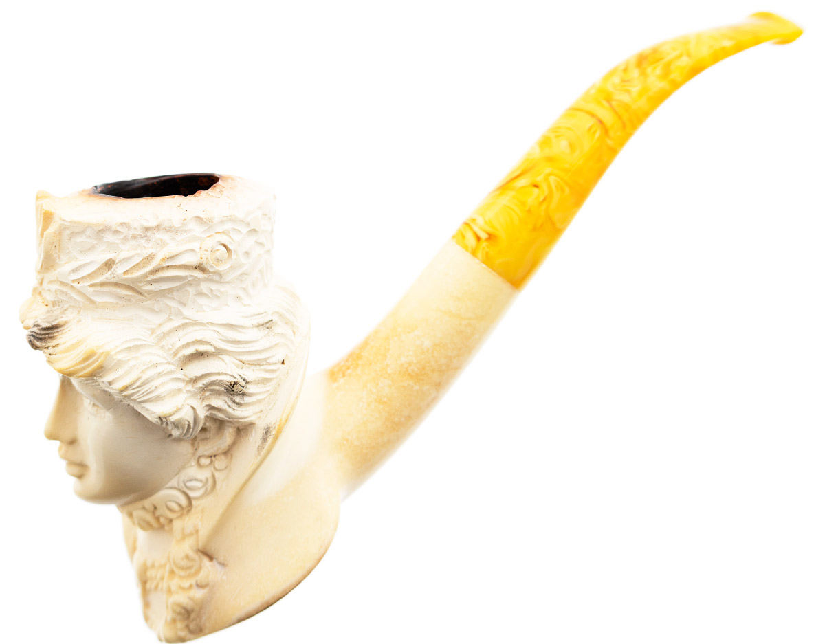 Misc. Estates Unknown Meerschaum Woman with Hat (with Case)