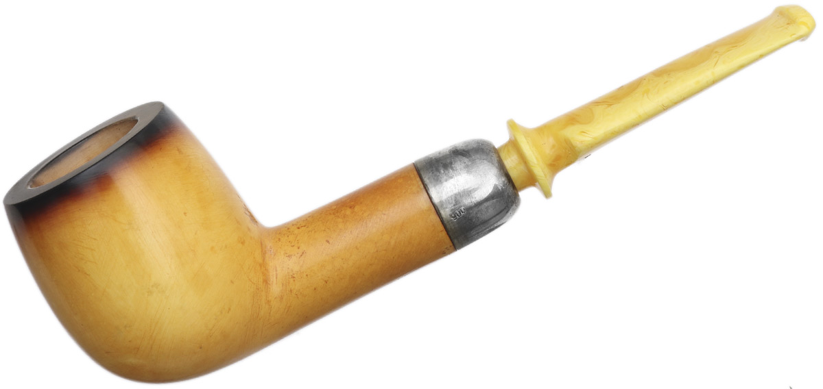 Turkish Estates Unknown Meerschaum Smooth Billiard (with Leather Case) (Unsmoked)