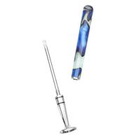 Pipe Tools & Supplies 8deco Club Tamper Cerulean and Satin Swirl