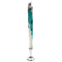 Tampers & Tools 8deco Lucky 8 Tamper Pearl, Teal & Black Swirl