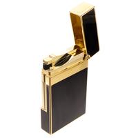 Lighters S.T. Dupont Lighter - Ligne 2 Black Lacquer/Yellow Gold