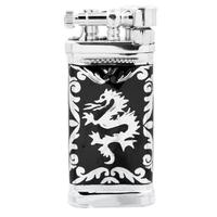 Lighters Sillem's Old Boy Black/Dragon Sterling Silver Lighter