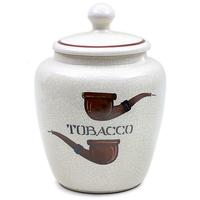 Pipe Accessories Savinelli Large Antique Ceramic Tobacco Jar with Pipes