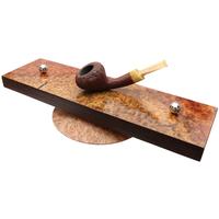 Stands & Pouches Scott Tinker Amboyna Burl, Wenge, Big Leaf Maple Burl with Turned and Beaded Base 3 Pipe Stand