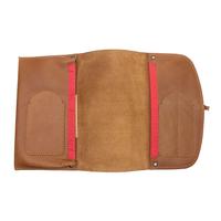 Pipe Accessories 1 Pipe Combo Pouch Leather Brown