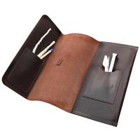 Stands & Pouches Chacom Leather Retro Roll Up Pouch Brown