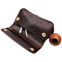 Stands & Pouches Chacom Leather 2 Pipe Case with Pouch Retro Brown