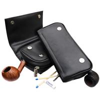 Stands & Pouches Chacom 2 Pipe Combo Case with Removeable Roll Up Pouch Black