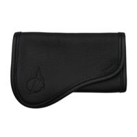 Stands & Pouches Claudio Albieri Italian Leather Roll Up Tobacco Pouch Black
