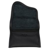 Stands & Pouches Claudio Albieri Italian Leather Roll Up Tobacco Pouch Black