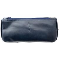 Stands & Pouches Savinelli Leather 1 Pipe Combo Pouch Zip Blue