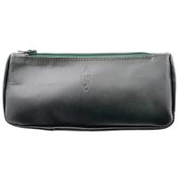 Stands & Pouches Savinelli Leather 1 Pipe Combo Pouch Zip Green