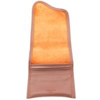 Stands & Pouches Claudio Albieri Italian Leather Double Roll Up Tobacco Pouch Russet/Chestnut
