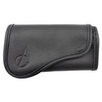 Stands & Pouches Claudio Albieri Italian Leather Double Roll Up Tobacco Pouch Black