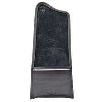 Stands & Pouches Claudio Albieri Italian Leather Double Roll Up Tobacco Pouch Black