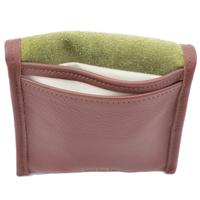 Stands & Pouches Claudio Albieri Italian Leather Double Roll Up Tobacco Pouch Olive/Chestnut