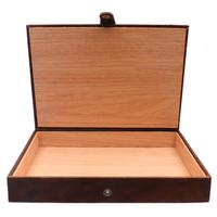 Humidors & Travel Cases Passatore Small humidor with Wooden Lining leather brown (8-10 Cigar)