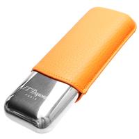 Humidors & Travel Cases S.T. Dupont Two Cigar Case Orange/Chrome