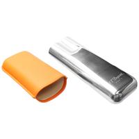 Humidors & Travel Cases S.T. Dupont Two Cigar Case Orange/Chrome