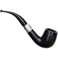 Savinelli 130th Anniversary Black Smooth Bent Billiard (9mm)