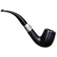 Savinelli 130th Anniversary Black Smooth Bent Billiard (9mm)