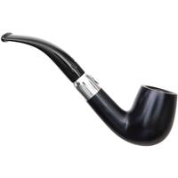 Savinelli 130th Anniversary Black Smooth Bent Billiard (9mm)