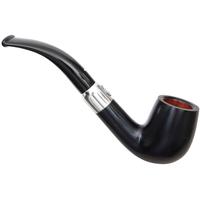 Savinelli 130th Anniversary Black Smooth Bent Billiard (9mm)